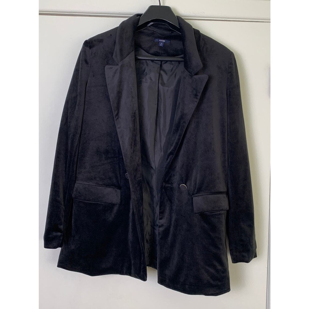 Kiabi Black Velvet Womens Blazer Size 38 (6)