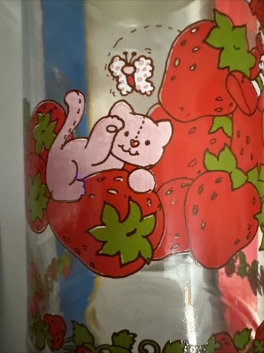 Vintage Strawberry Shortcake Glass Cannister Jar 1980 American Greetings Fresh - Picture 7 of 22