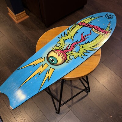 Vintage Kryptonics Skateboard Flying Eye Eyeball graphic 31'' Wood Deck