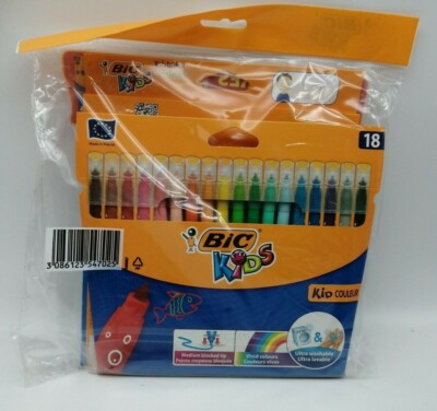  BiC Kids kiD Couleur 18 Buntstifte auswaschbare Farbe+ BiC KiDS 24 Bleistifte 