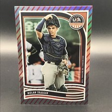NOLAN TRAEGER 2024 USA Stars & Stripes RED STRIPE HOLO 18U NATIONAL 