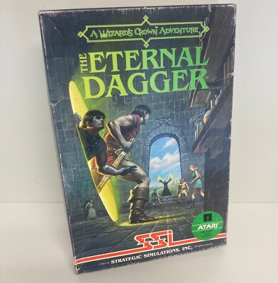 The Eternal Dagger by SSi Atari 48K 400 800 A wizard´s Crown Adventure CIB