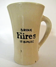 Vintage Hires Root Beer Stoneware Stein Tankard Mug Advertising