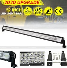 52 350w Tri -row Led Work Light Bar Off-road Spot Flood Combo Driving