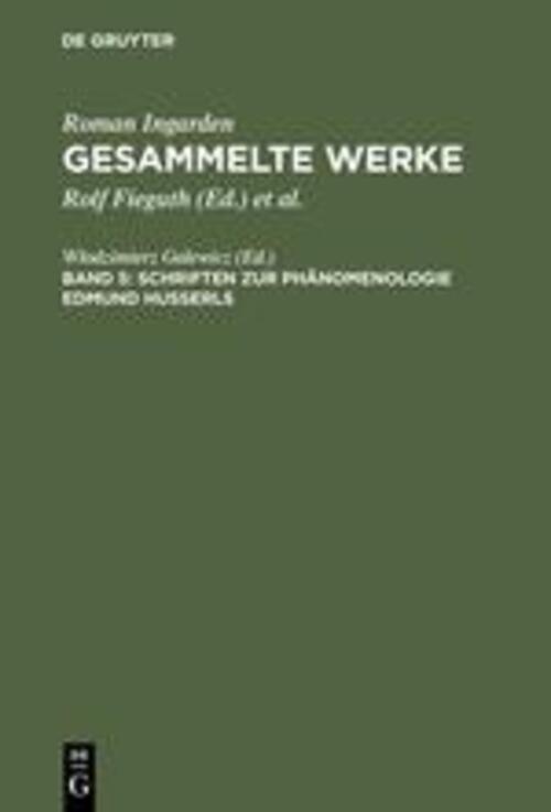 Thumbnail - Wlodzimierz Galewicz | Schriften Zur Phänomenologie Edmund Husserls |