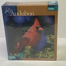 Buffalo Games Audubon Northern Cardinal II 500 Piece Jigsaw Puzzle Birds NEW