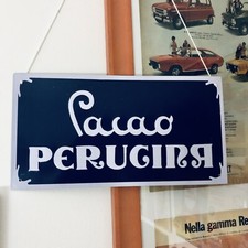 Targa metallo Cacao Perugina riproduzione vintage no insegna smaltata
