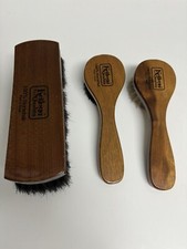 Set Of 3 Vintage Kellogg Quality 100 Horsehair Brushes Made In Brazil