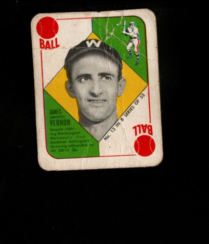 Mickey Vernon #13 1951 Topps Blue Back card