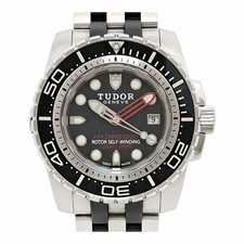 AUTH TUDOR HYDRONAUT WATCH 25000 AUTOMATIC STAINLESS STEEL BLACK DIAL MEN'S F/S