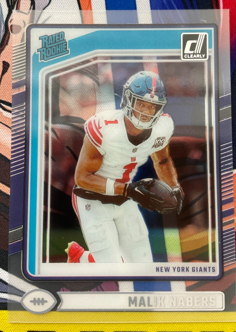 2024 Panini Clearly Donruss Malik Nabers Rated Rookie RC #55