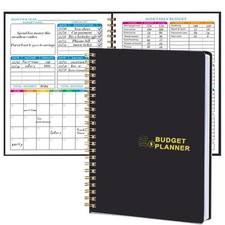 Budget Planner - Monthly Bill Organizer with Expense Saving Debt A5, Golden