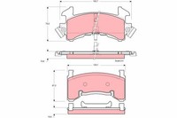 NEU - TRW GDB1272 Bremsbelagsatz, Scheibenbremse FüR Buick Cadillac Chevrolet