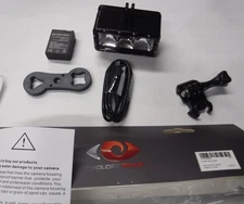 CYCLOPS ACTION CAM WATERPROOF CAMERA LED LIGHT MOUNT BATTERY PACK & CORD  V23-2G