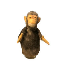 Steiff Chimpanzee Jocko Hand Puppet Nine Inch Vintage Monkey Plush Brown No Tag