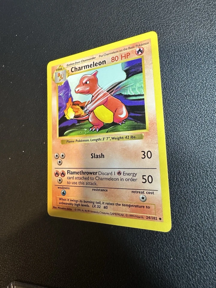 Charmeleon (Shadowless) - 24/102 Base Set - WOTC - Pokémon TCG Mint - Image 2 of 4