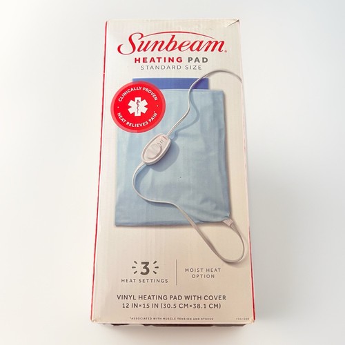 Heating Pad Moist/Dry Sunbeam - Light Blue - Standard Size - 12x15