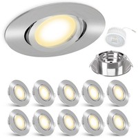 10X Einbaustrahler Schwenkbar Led Warmweiß Lampe 4W Deckenlampe Spot Deckenlicht