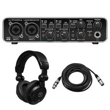 Behringer UMC204HD 2x4 USB Audio/MIDI Interface, w/Headphone 2x XLR Cable