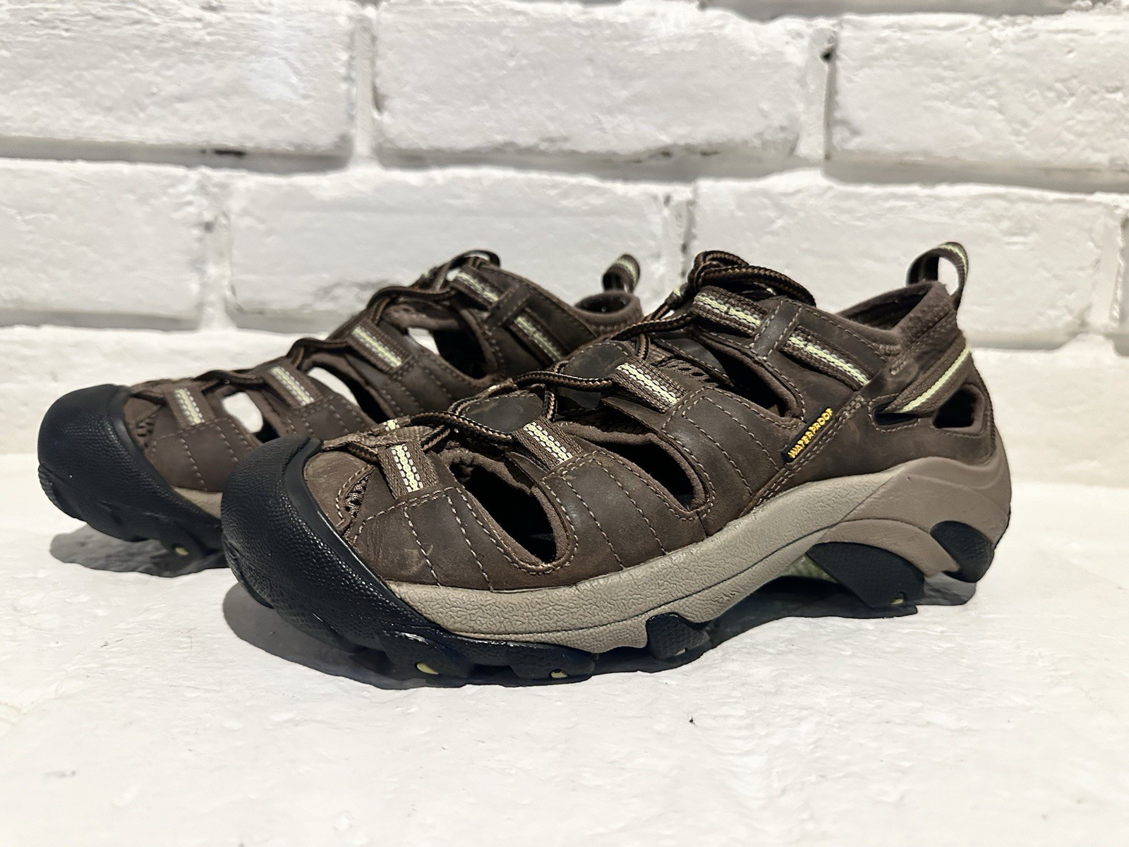 Sandali Keen Arroyo II uomo taglia 8 pelle marrone impermeabili escursionismo pesca