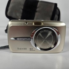 Olympus Stylus 600 Vintage Digital Camera - Untested  With Battery  Misc Bag