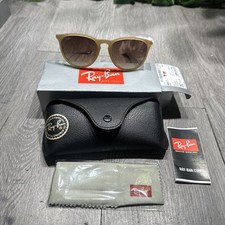 RAY-BAN ERIKA SUNGLASSES RB4171 RUBBER BEIGE FRAME GRADIENT BROWN LENS 145mm 54