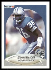 1990 Fleer #277 Bennie Blades Detroit Lions Football Card
