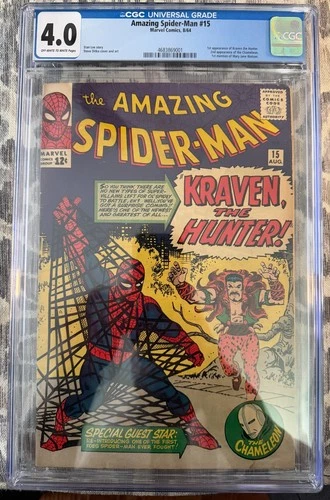 Amazing Spider-Man #15 (1964) CGC 4.0 – 1st Kraven the Hunter – Key Silver Age