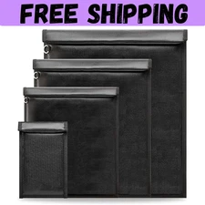 4Pack Fireproof Faraday Bag for Laptops, Tablets, Radio, Cell Phone, Car Keys, R