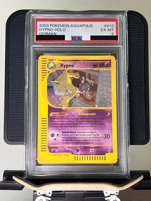HYPNO POKEMON AQUAPOLIS H12/H32 2003 WOTC E-CARD HOLO RARE GERMAN PSA 6 EX-MT