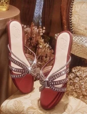 CUCCOO TILAWA Women'sFashion Rhinestone Decorated Flat Sandals,Summer