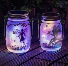 Mason Jar Fairy Lights Custom Handmade LED Decor White or Multicolor
