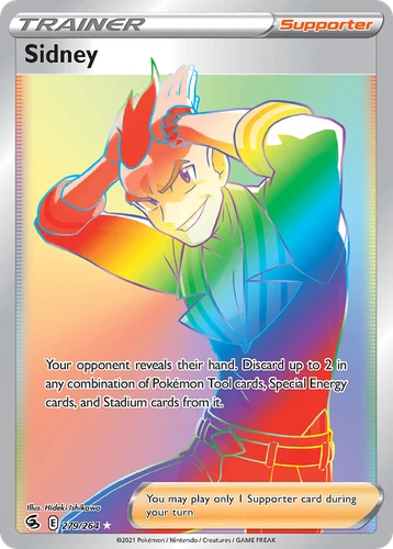 Pokemon Fusion Strike Rainbow Rare Sidney 279/264 - Near Mint (NM)