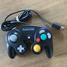 OEM Nintendo GameCube Black Controller Tested Working