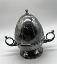 James W Tufts Butter Dish Silverplate # 3821