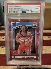Bub Carrington Rated Rookie Red Cracked Ice PSA 9 - POP 1!
