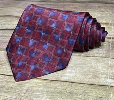 Mickey Mouse Tie Logo in Squares 100 Silk Walt Disney World Necktie 58"