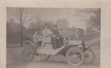 Buick Model 10 Brass Era Auto Wright Family Antique 1910 - Rppc Photo Postcard