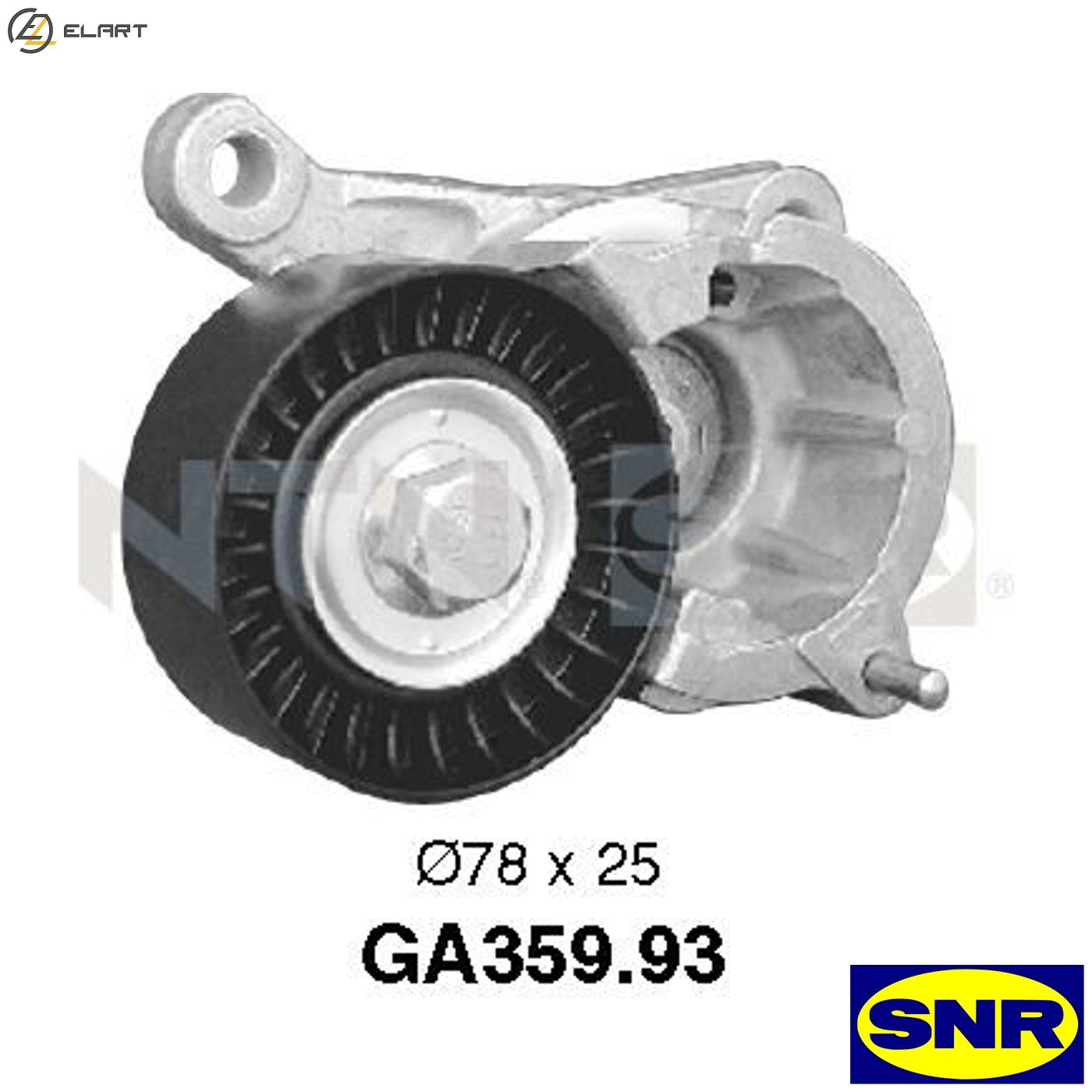 TENSIONER PULLEY VRIBBED BELT GA359.93 FOR PEUGEOT EXPERT/Van 206/SW/Hatchback