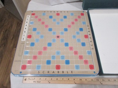 Vintage Deluxe Edition Scrabble Replacement Rotating Board with extras
