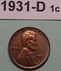 1931-D LINCOLN WHEAT PENNY Small ONE CENT COPPER COIN AU DETAILS CLEANED