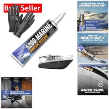 High-Bond Marine Sealant - 5200 Fast-Cure Waterproof Adhesive in White, 3 oz