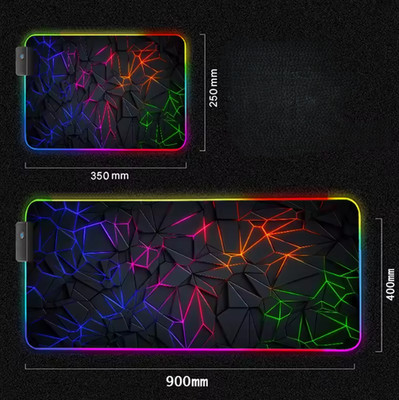 XL RGB Mauspad Beleuchtet Gummiert LED Gaming Mauspad Computer PC Mousepad Gamer
