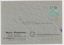 Briefmarken Großräschen 1945 12pf Germany Commercial cover to Cottbus