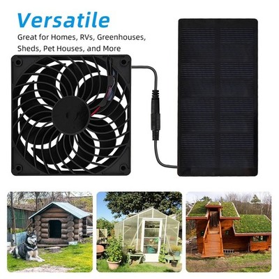 0 8W Solarpanel mit Abluftventilator zur Belüftung im Hühnerstall und Tierhaus