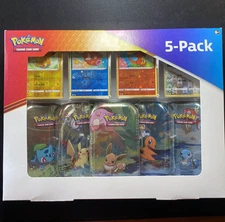 Pokemon Kanto Friends 5 Mini Tin Box Set 2021 Sealed Costco Exclusive