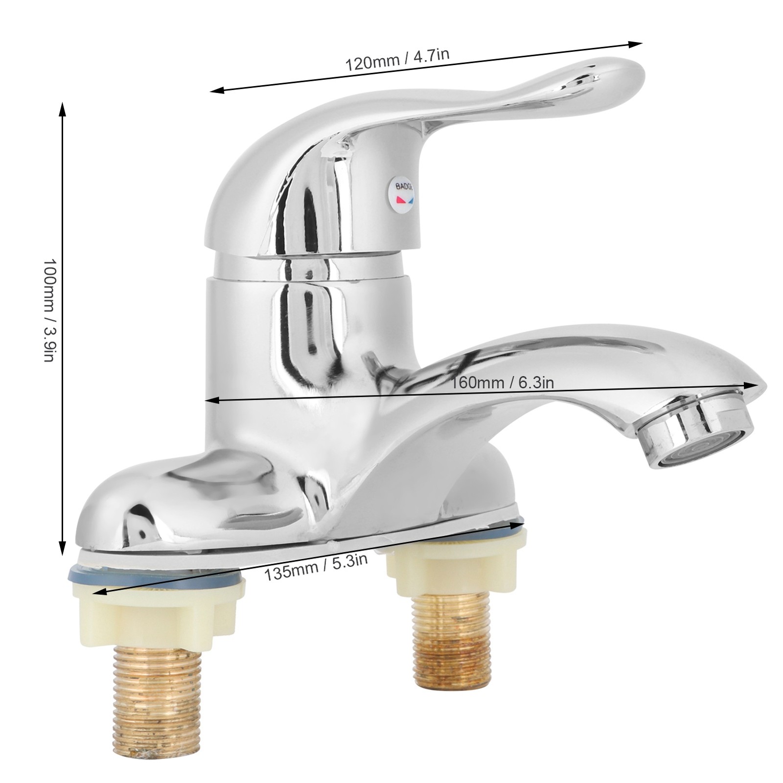 G1/2 Zinc Alloy Faucet Single Handle Hot And Cold Water Mixing Valve Faucet For