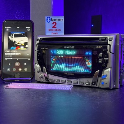 Kenwood DPX-7000MD 2DIN CD MD Player Car Audio Added Bluetooth DSP Tested Stock