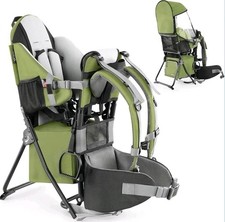 besrey Baby / Toddler Hiking Backpack Carrier, 3-Height Seat, Adjustable - Green