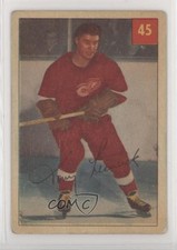 1954-55 Parkhurst Tony Leswick (Text Back) #45 b3e